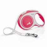 Smycz Flexi New Comfort L taśma 5m 60kg czerwona