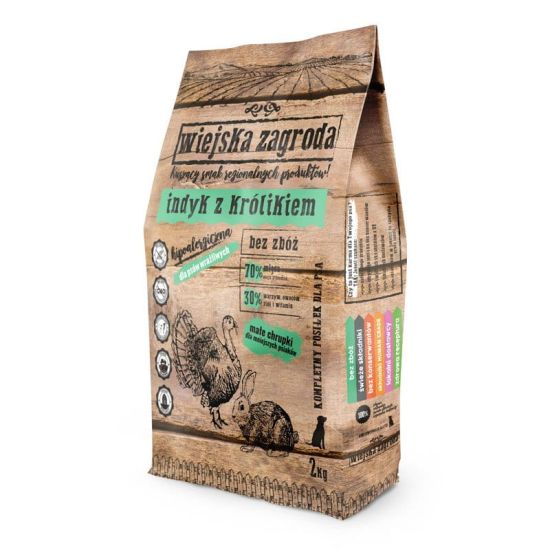 Wiejska Zagroda Indyk z królikiem dla małych ras 2kg
