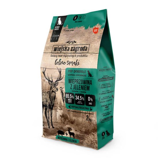Wiejska Zagroda Wieprzowina z jeleniem dla psa 2kg