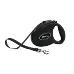 Smycz Flexi Leather M taśma 5m 25kg czarna